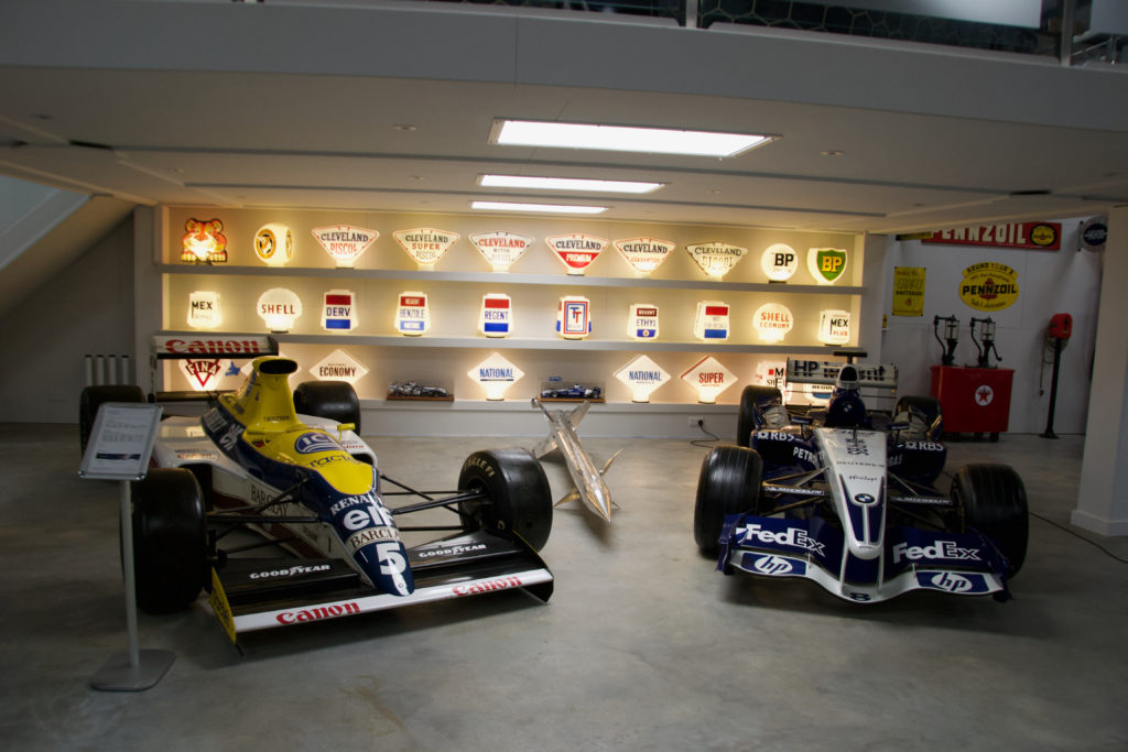 Motoring museum - picture depicts 2 formula 1 cars